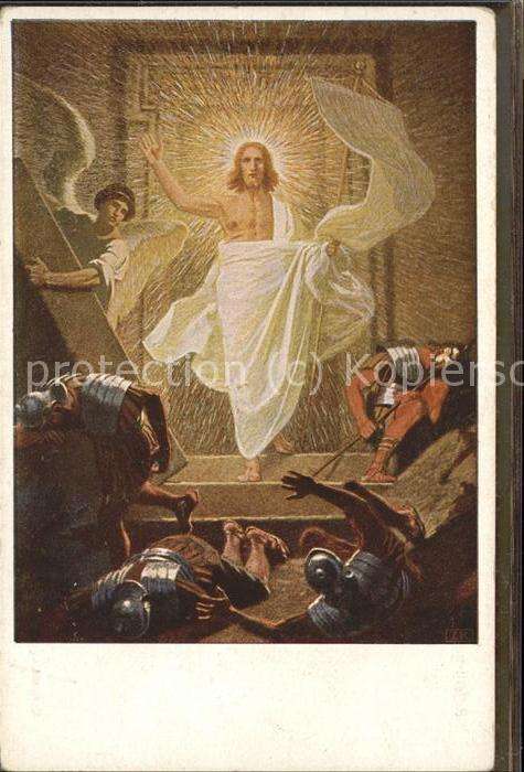 Jesus Christus Christentum Auferstehung Künstlerkarte J.K. Nr. 22