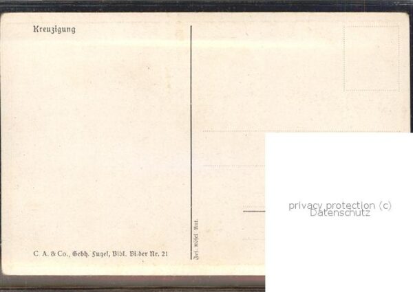 Jesus Christus Christentum Kreuzigung Künstlerkarte J.K. Nr. 21 – Bild 2