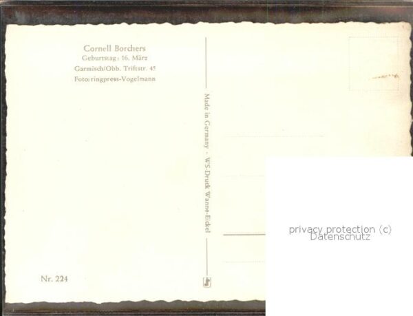 Schauspieler Cornell Borchers – Bild 2