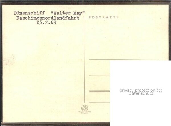 Schiffe Ships Navires Dünenschiff Walter May Faschingsnordlan – Bild 2