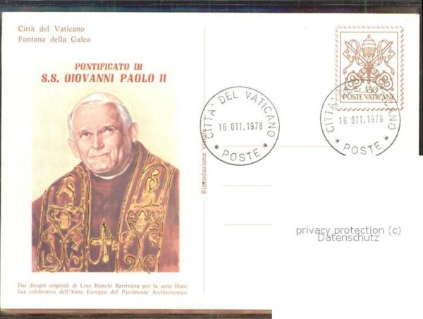 Papst S.S. Giovanni Paolo II. Citta del Vatic – Bild 2