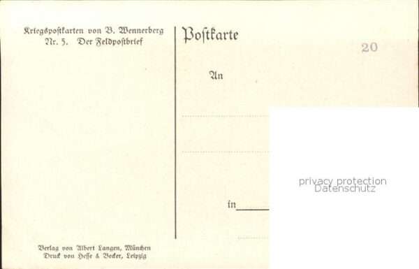 Wennerberg Brynolf Nr. 5 Der Feldpostbrief – Bild 2