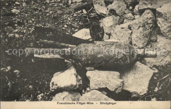 Kriege Französische Flügel-Mine Blindgänger