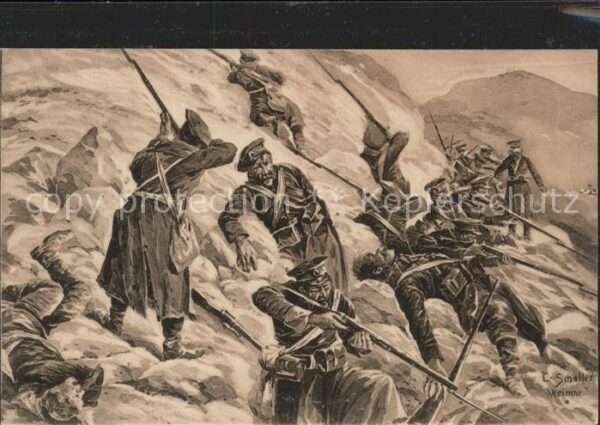 Kuenstlerkarte C. Schaller Weimar Soldaten der grosse