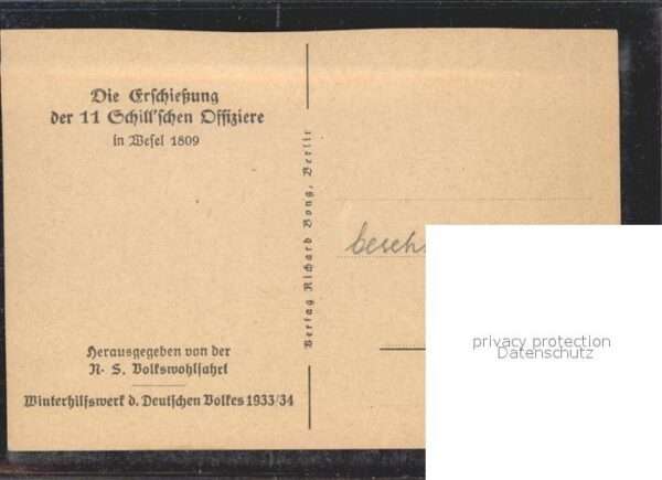Kriege Erschießung 11 Offiziere Wesel 1809 – Bild 2