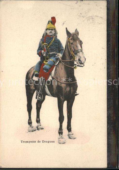 Trompeter Trompette de Dragons Soldat Pferd