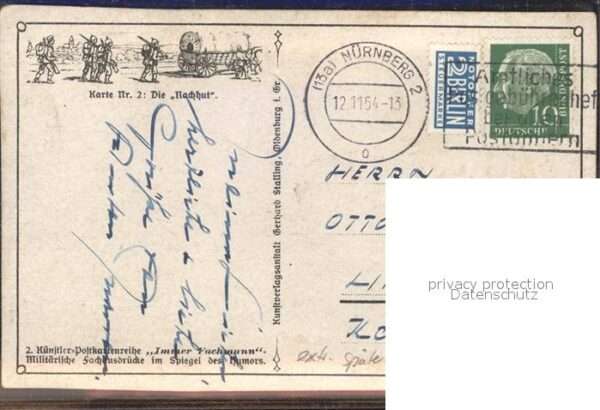 Kuenstlerkarte Die Nachhut Familie Krieg Militaria – Bild 2