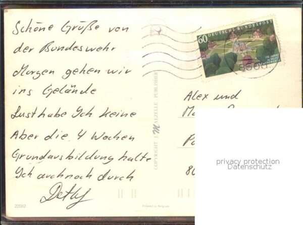 Militaria Humor Bundeswehr Mazel Künstlerkarte Comic – Bild 2
