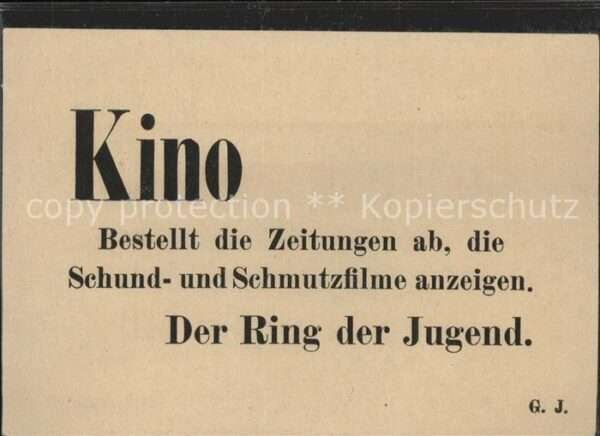 Kino Film Ring der Jugend Propaganda Politik