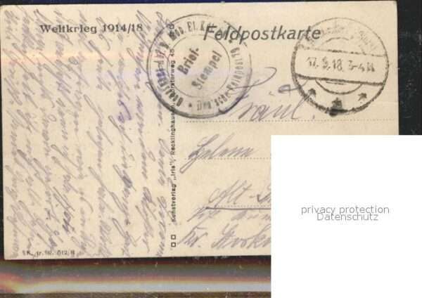 Militaria WK1 Weltkrieg 1914/18 Gebäude – Bild 2