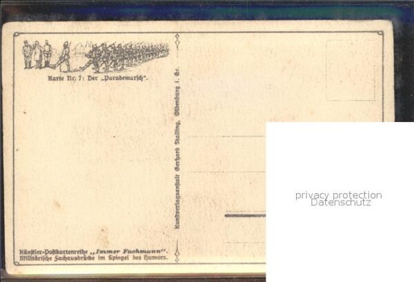 Kuenstlerkarte Parademarsch Soldat – Bild 2