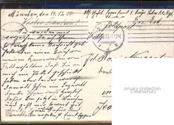 Kuenstlerkarte E. S. treue Kameradschaft Soldaten Nach – Bild 2