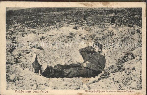 Militaria Gruss aus dem Felde Mittagsschläfchen S