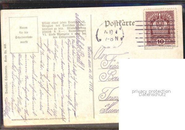 Kuenstlerkarte Schloss Wallsee a. Donau Wappen – Bild 2