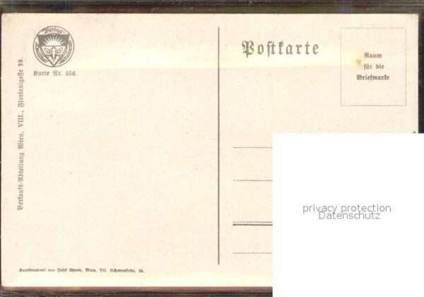 Kuenstlerkarte Deutscher Schulverein Wappen Krug Mann – Bild 2
