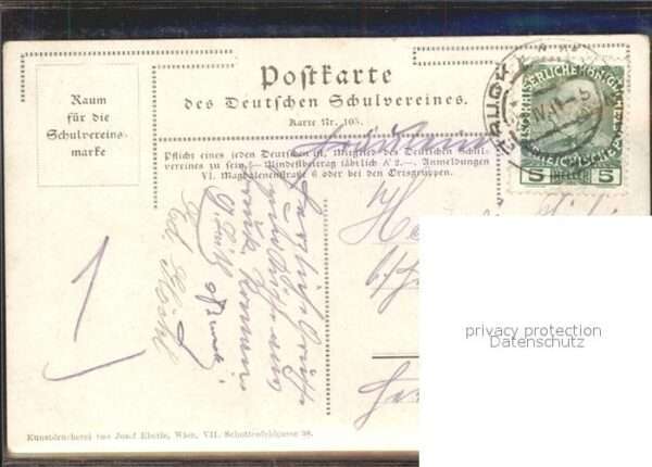Kuenstlerkarte Hans Walther Wappen Dichters Traum – Bild 2