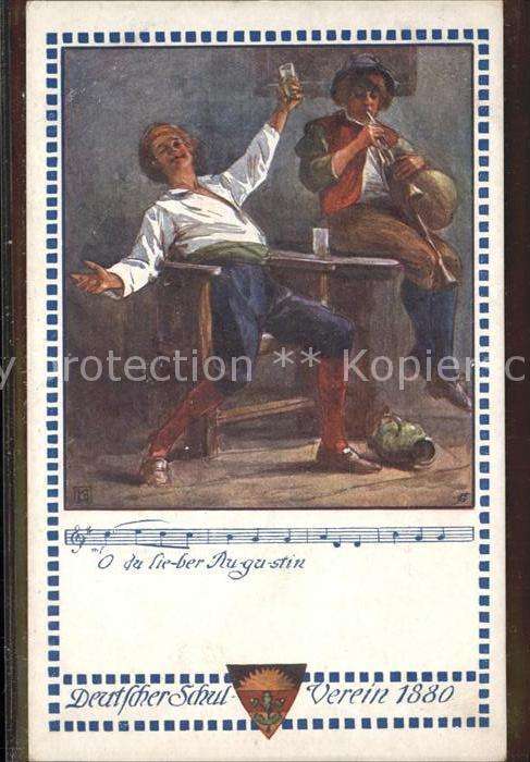 Liederkarte O du lieber Augustin Wappen