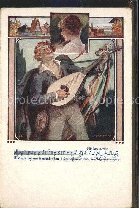 Liederkarte G. H. Braun Mandoline