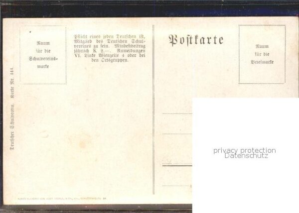 Kuenstlerkarte Mit der Fiedel auf dem Nacken Wappen – Bild 2