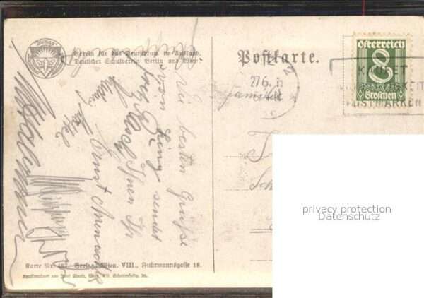 Kuenstlerkarte F. W. Linz Donaublick – Bild 2