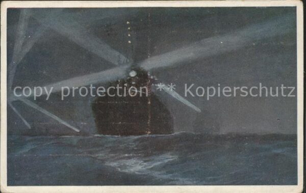 Dampfer Oceanliner Künstlerkarte