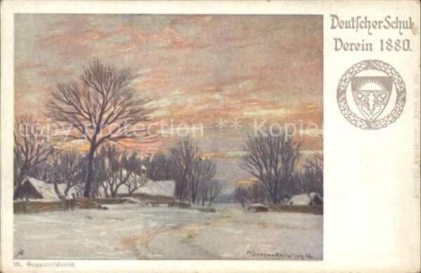 Kuenstlerkarte M. S. Winter Deutscher Schulverein 1880