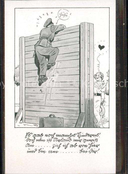 Militaria Humor Koffer Soldat Wand