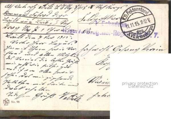 Kuenstlerkarte H. Ulmer V. Tirpitz Krieg – Bild 2