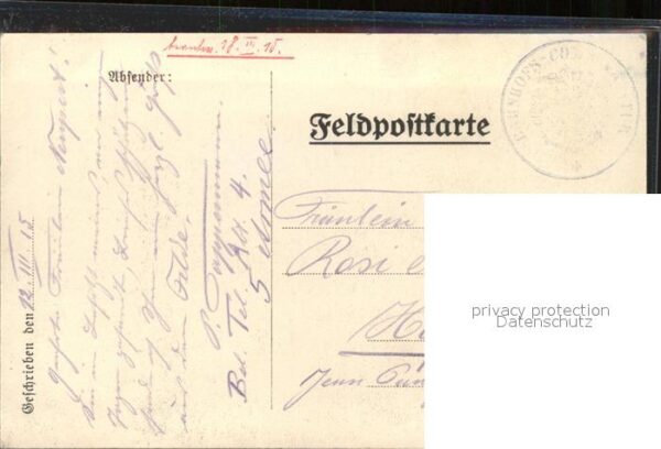 Feldpost-Motiv WK1 Soldaten Künstlerkarte Felde – Bild 2