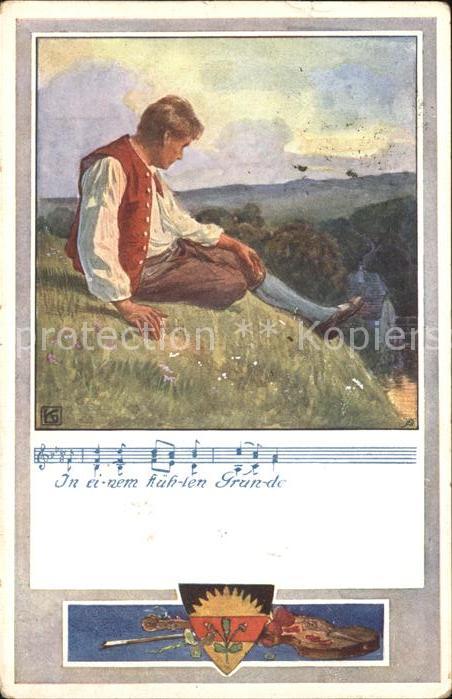 Verlag Schulverein Nr. 371 Liederkarte Aussicht genießen