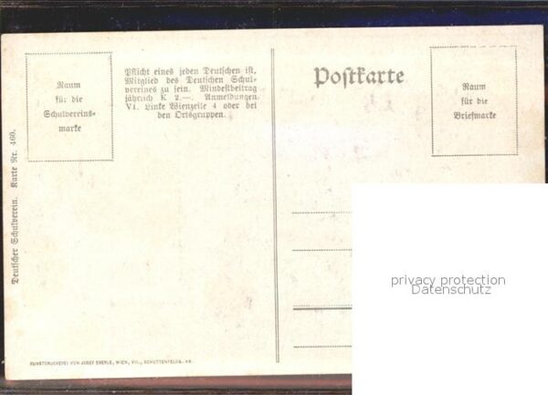 Verlag Schulverein Nr. 460 Liederkarte Rosestock Liebespaar – Bild 2