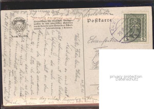 Verlag Schulverein Nr. 893 Heilgruss Blumen – Bild 2