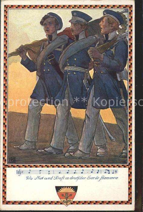 Verlag Schulverein Nr. 369 Liederkarte Soldaten