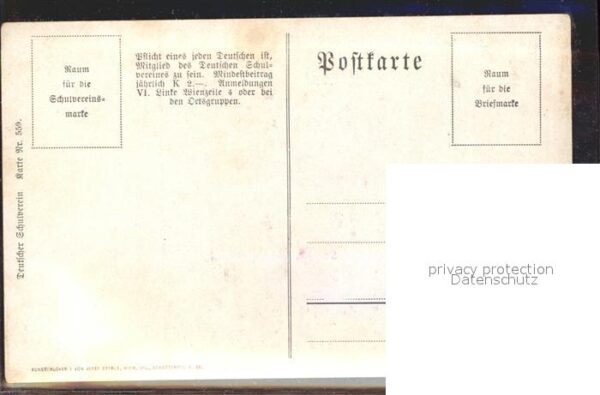 Verlag Schulverein Nr. 559 Liederkarte Wein Liebespaar – Bild 2