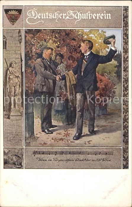 Verlag Schulverein Nr. 557 Liederkarte Wein