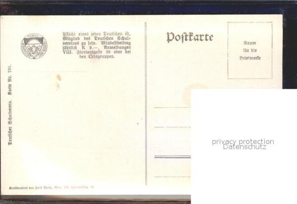 Verlag Schulverein Nr. 761 Schlitten Winter Kind – Bild 2