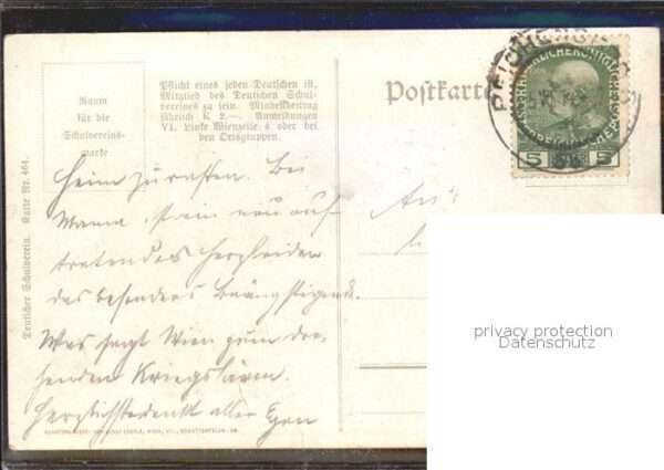 Verlag Schulverein Nr. 464 Liederkarte Gewähr Jäger – Bild 2