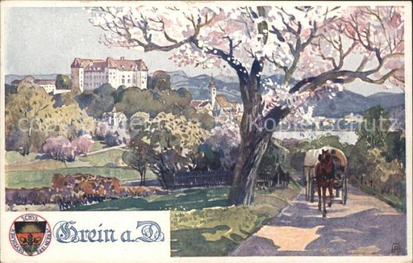 Verlag Schulverein Nr. 290 Grein an der Donau  Pferdekutsche