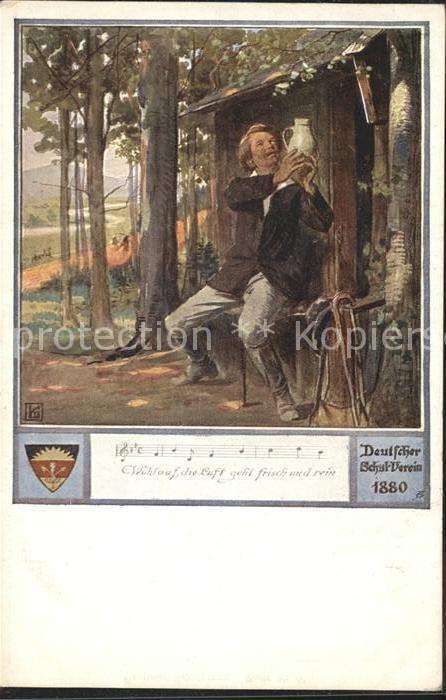 Verlag Schulverein Nr. 556 Liederkarte Wein