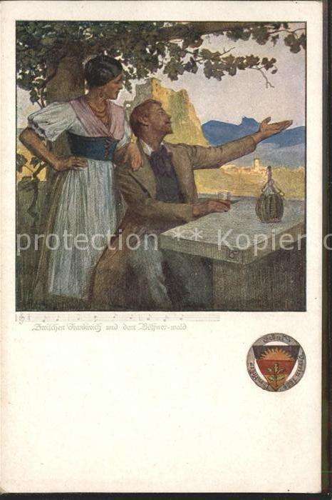 Verlag Schulverein Nr. 461 Wein Liederkarte