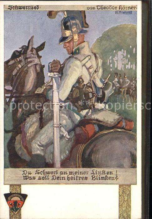 Verlag Schulverein Nr. 569 Schwertlied Soldat Pferd Künstlerka