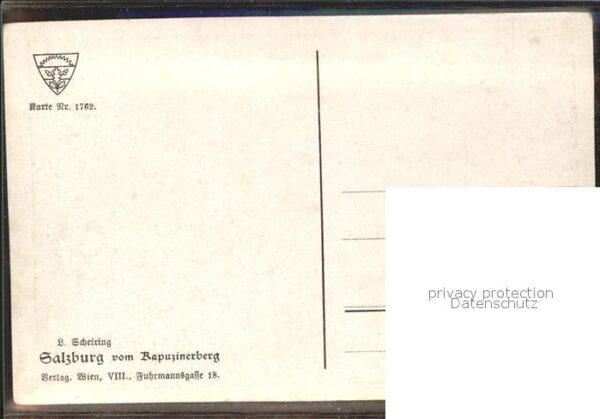 Verlag Schulverein Nr. 1762 Salzburg Rapuzinerberg – Bild 2