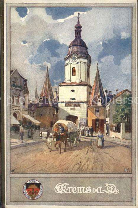 Verlag Schulverein Nr. 175 Krems Pferdekutsche Kirche