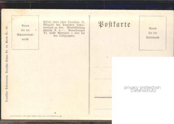 Verlag Schulverein Nr. 85 Liederkarte Wein – Bild 2