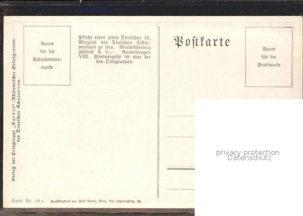 Verlag Schulverein Nr. 92 Liederkarte Rosenbusch – Bild 2