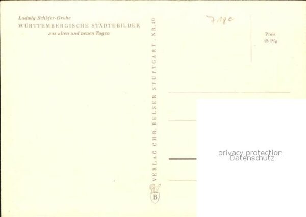 Kuenstlerkarte Crailsheim anno 1944 Württembergische S – Bild 2