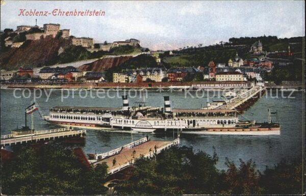 Dampfer Seitenrad Koblenz-Ehrenbreitstein