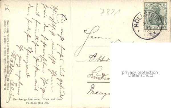 Hoffmann Heinrich Feldberg-Seebuck Feldsee Schwarzwaldser – Bild 2