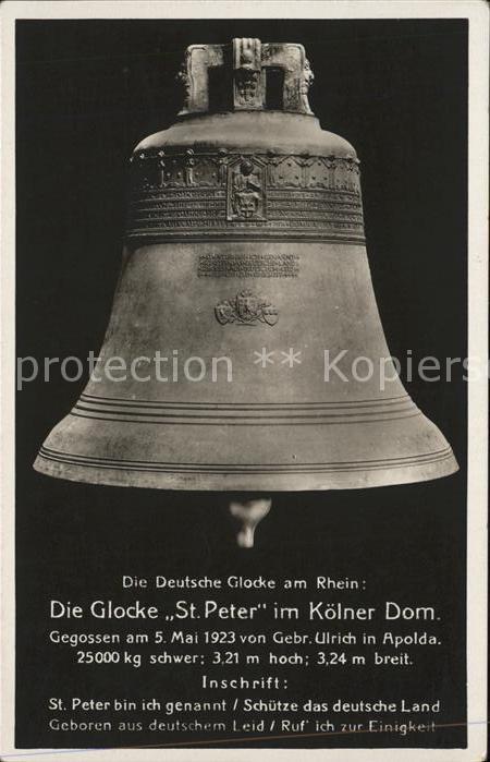 Rheingoldserie Nr. 257 Kirchenglocke St. Peter Kölner Dom