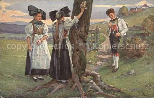 Reiss Fritz Schwarzwälder Leben Nr. 3 Kinder Tracht